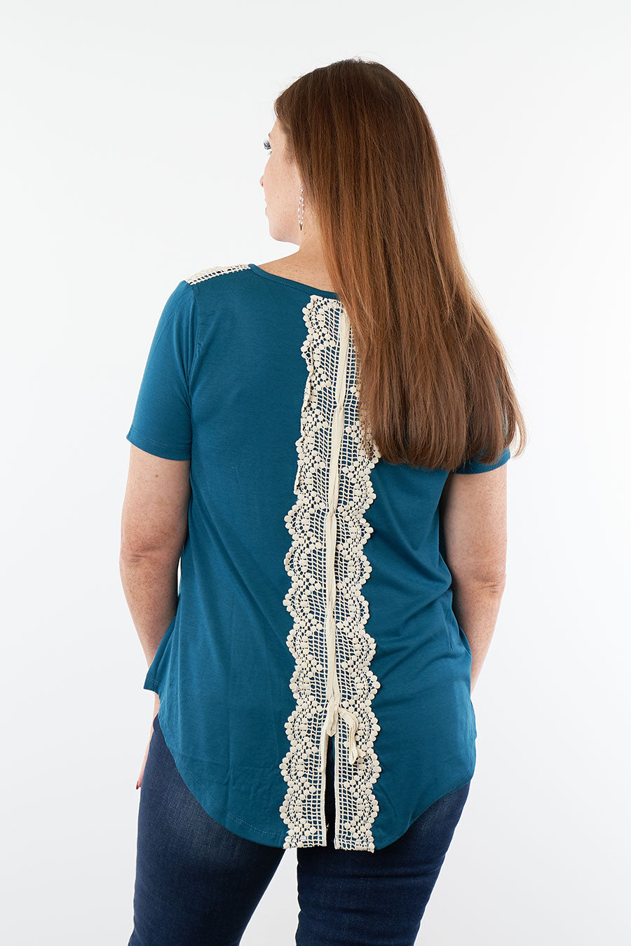 All Laced Up Short Sleeve Top Back