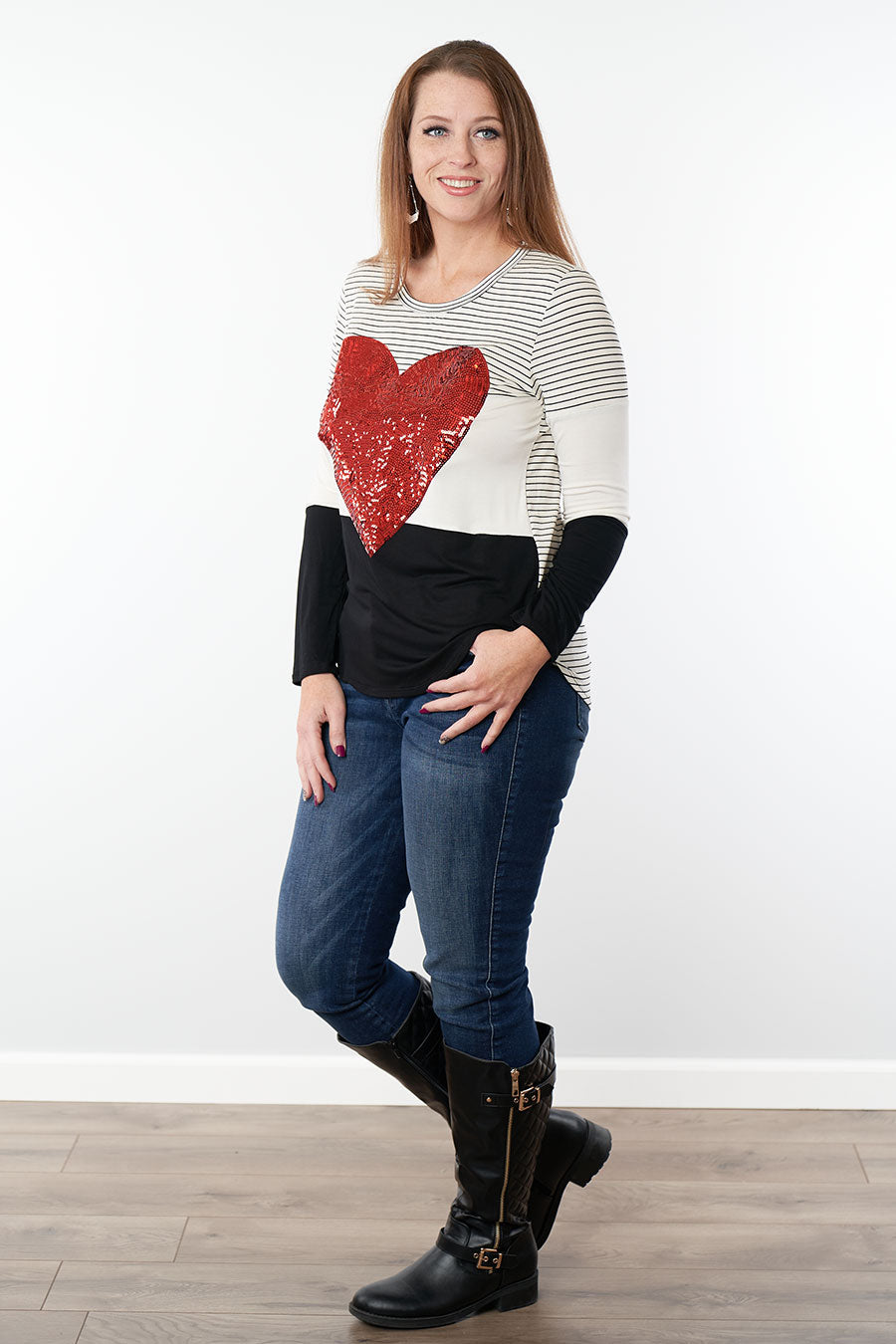 Looks Like Love Long Sleeve Top Front