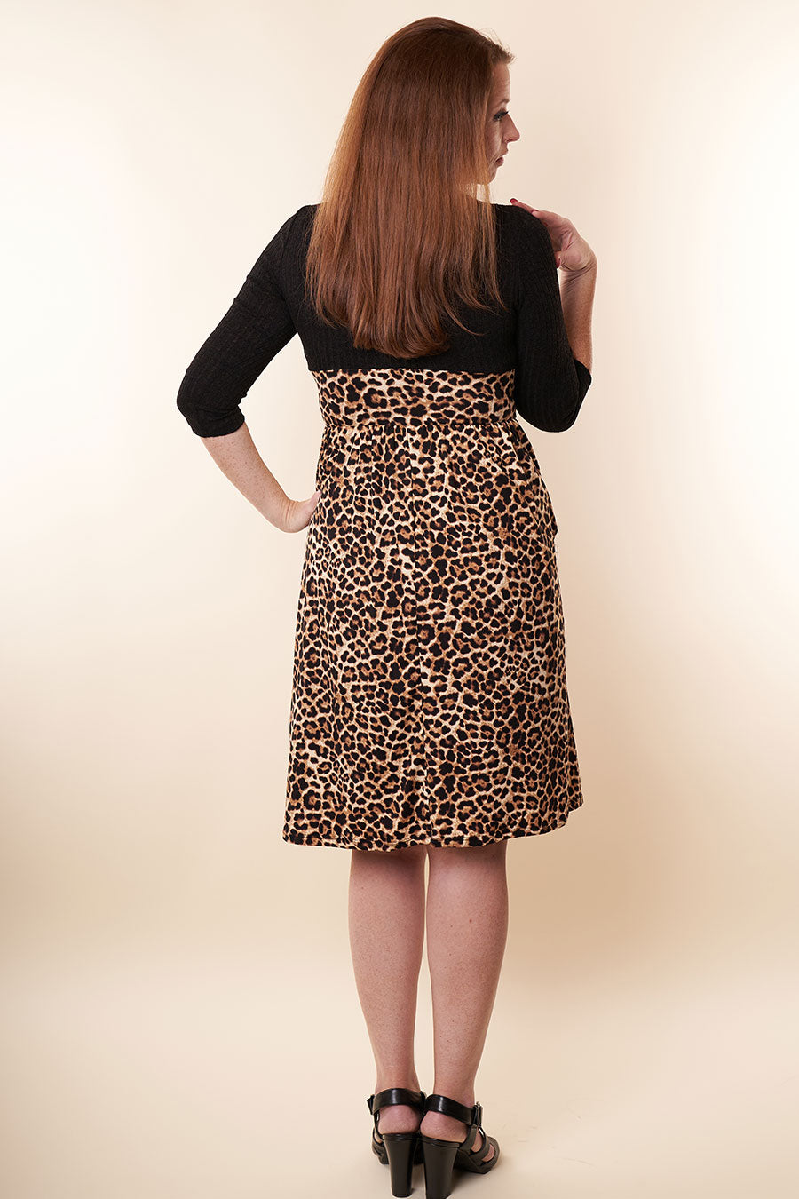 Picture Perfect Animal Print Dress Back