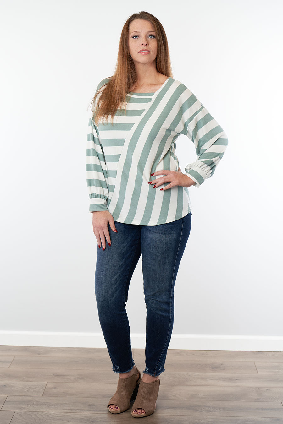 Striped Perfection Long Sleeve Top  Profile