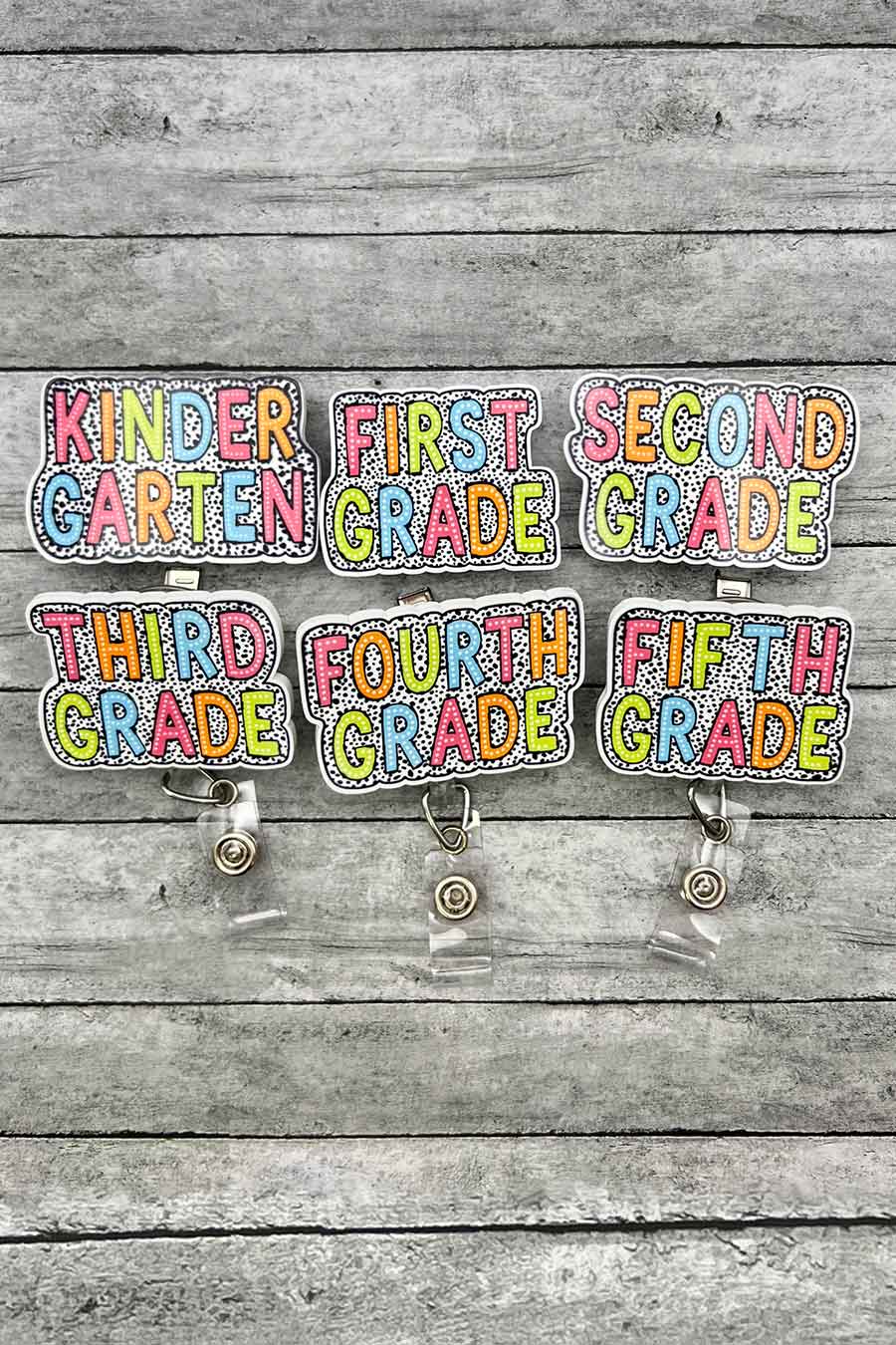 Grade Level Cheerful Badge Reels