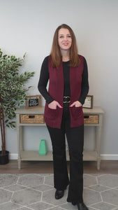 Easy To Match Sleeveless Cardigan Fit Video