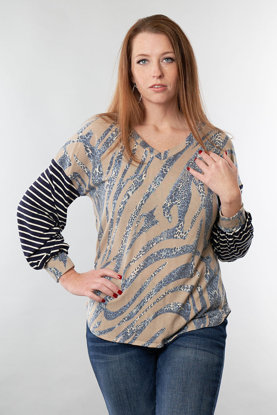 All In Tunic Long Sleeve Top Front