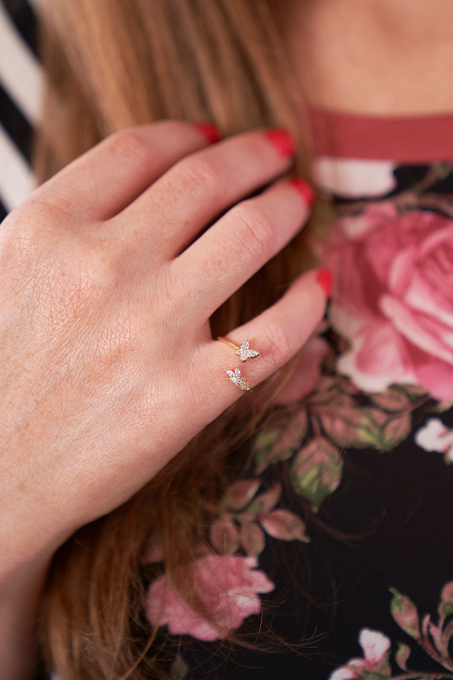 Butterfly Wishes Ring Front