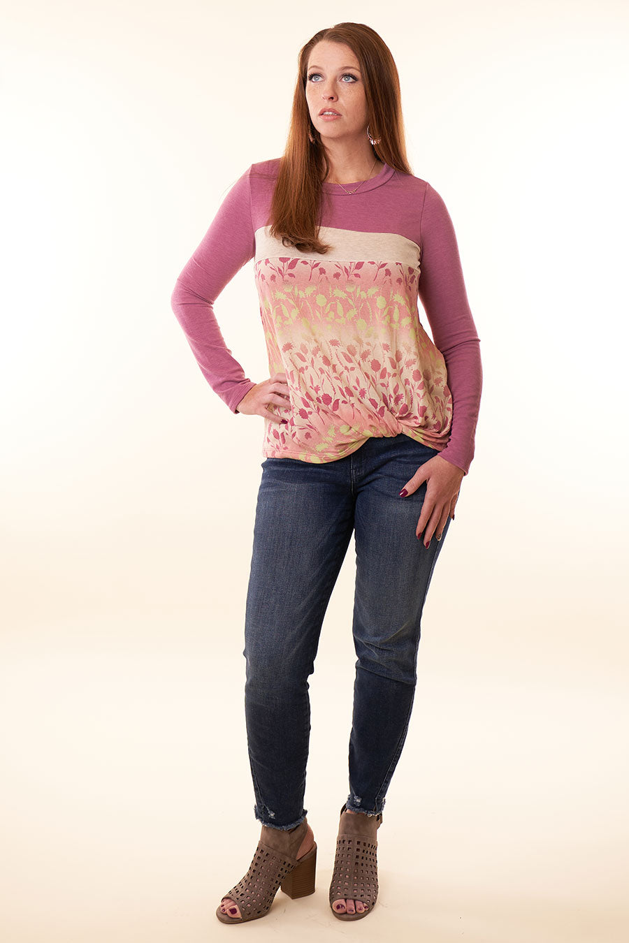 Can't Deny It Long Sleeve Top Front