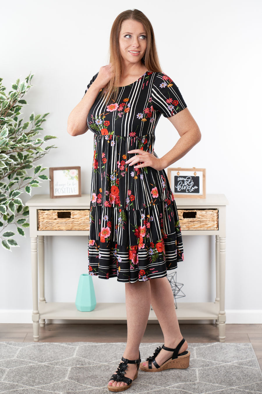 Drama Free Floral Dress Front