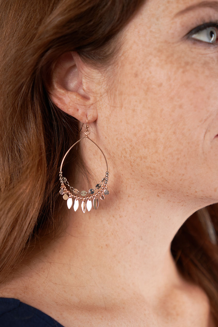 Dream A Little Rose Gold Earrings Profile