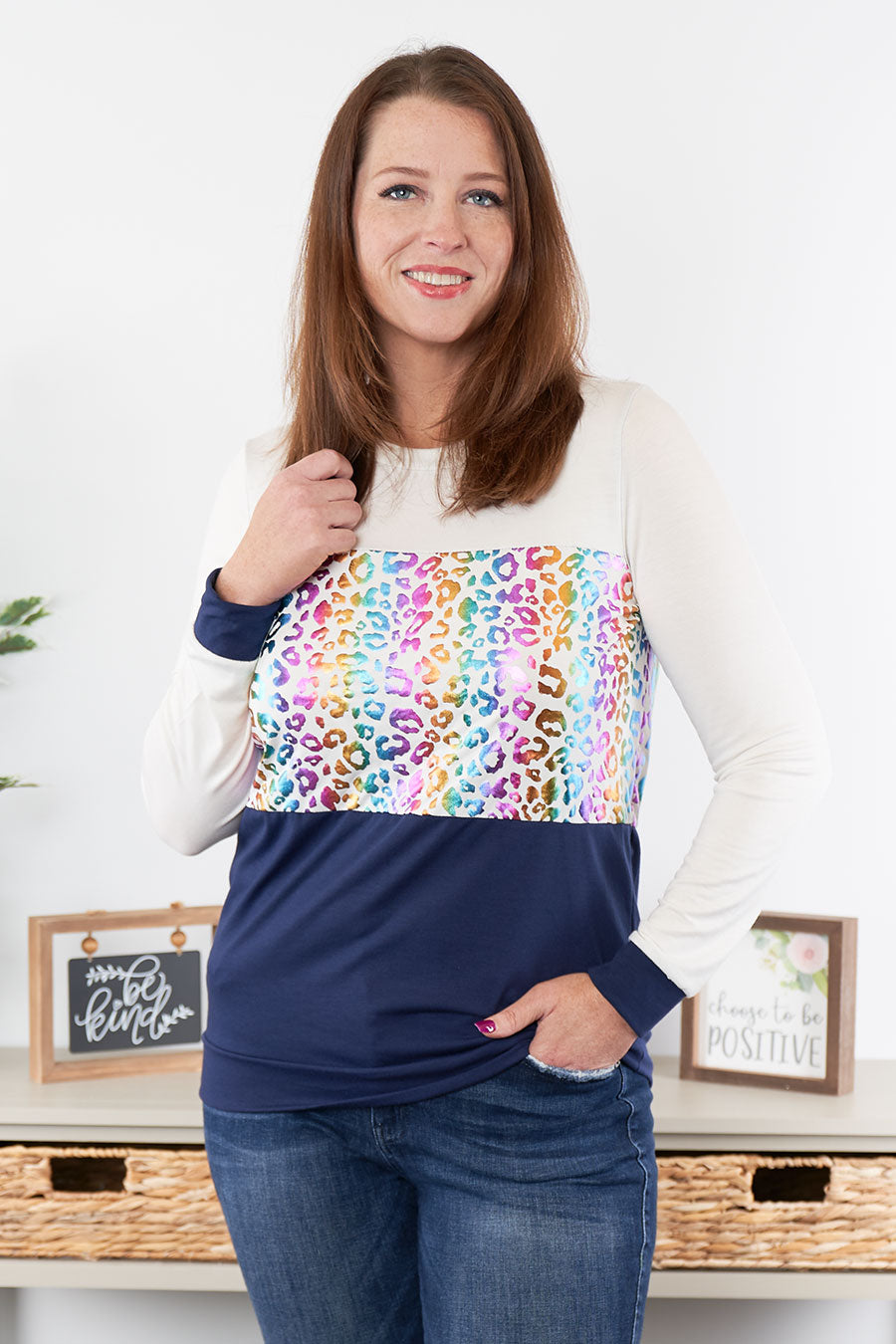 Good Vibes Long Sleeve Top Front