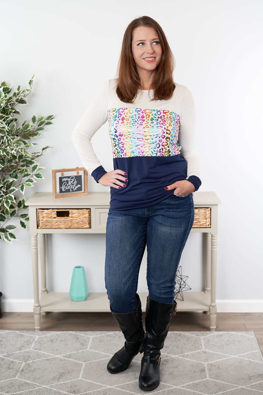 Good Vibes Long Sleeve Top Front