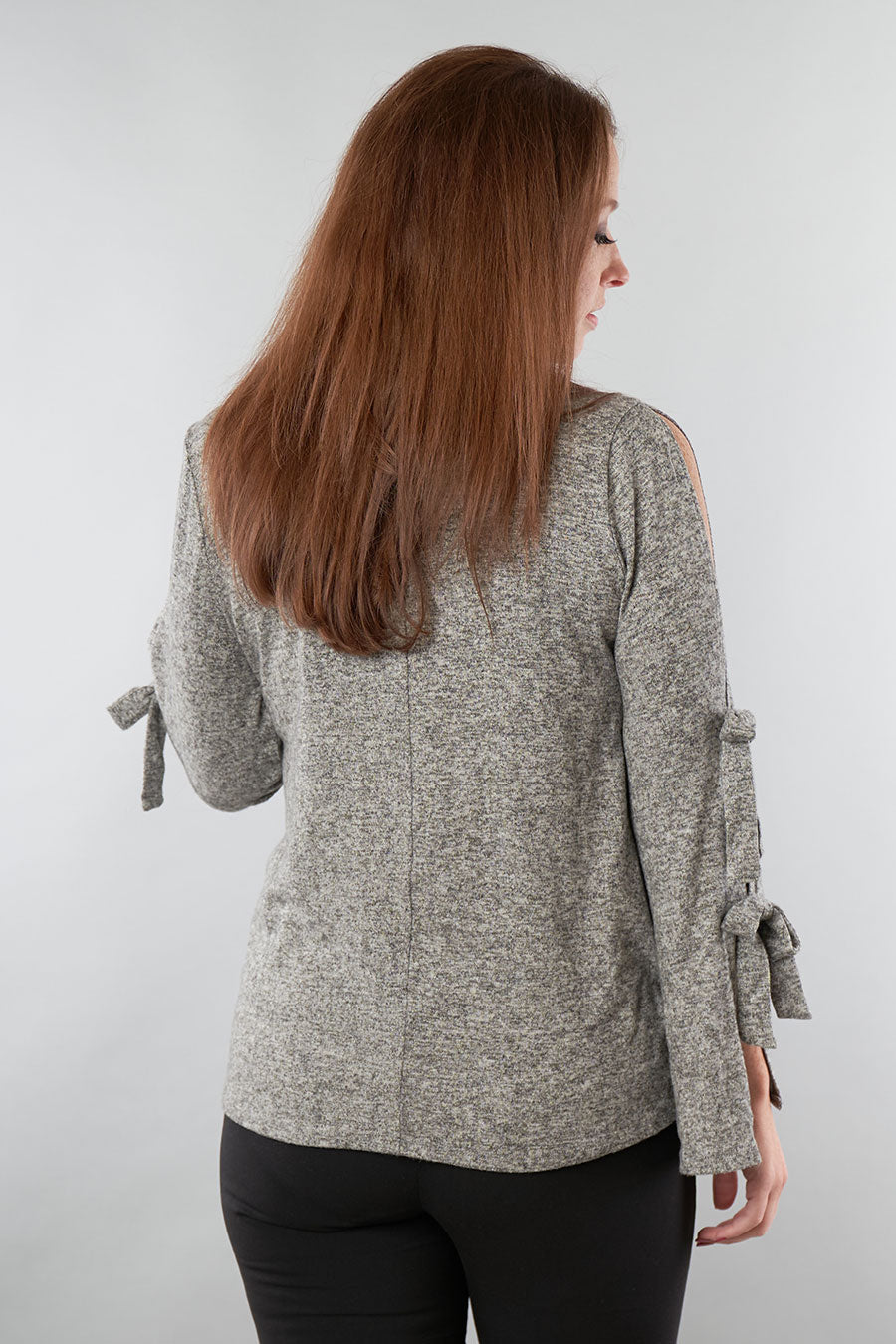 Grey Perfection Long Sleeve Top Back