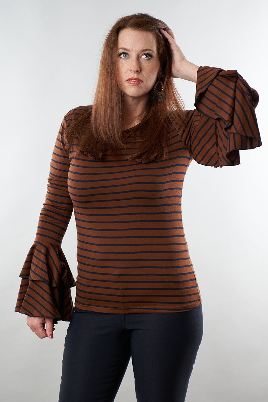 Influential Striped Top Front