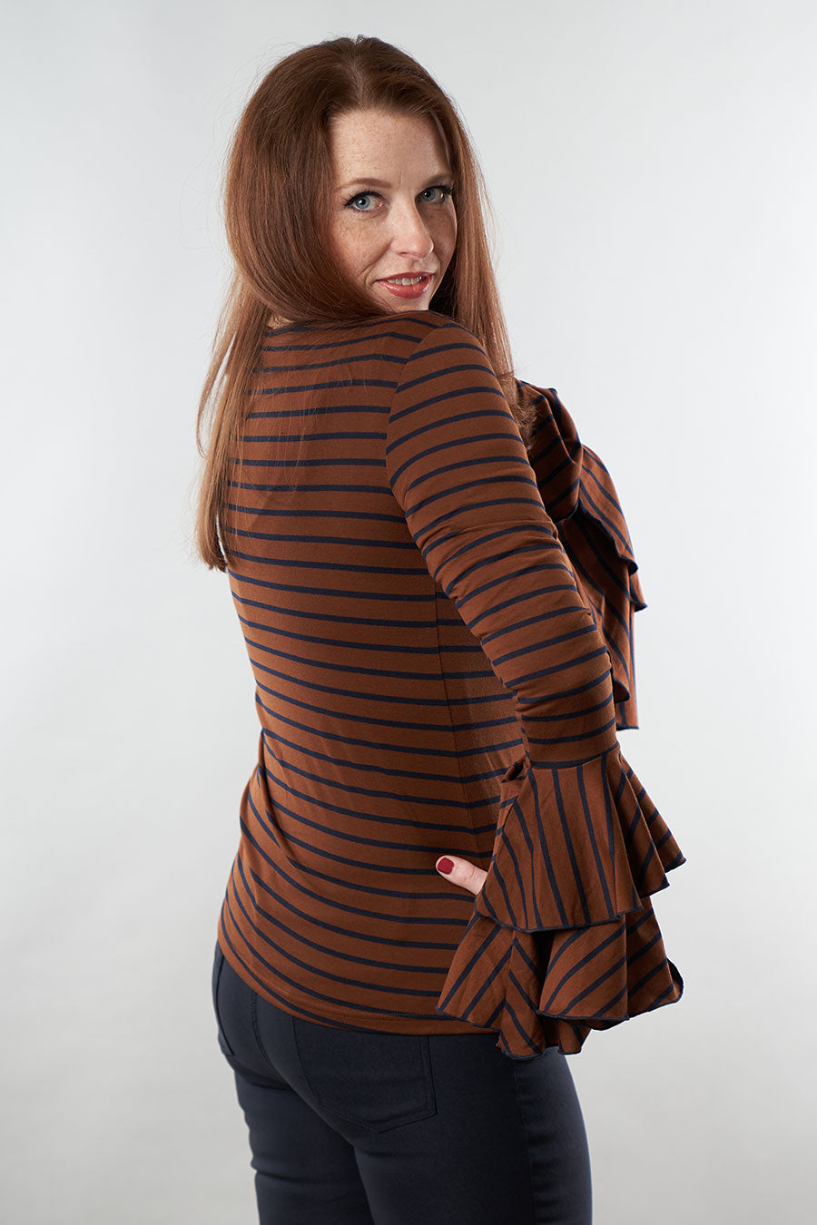 Influential Striped Top Side