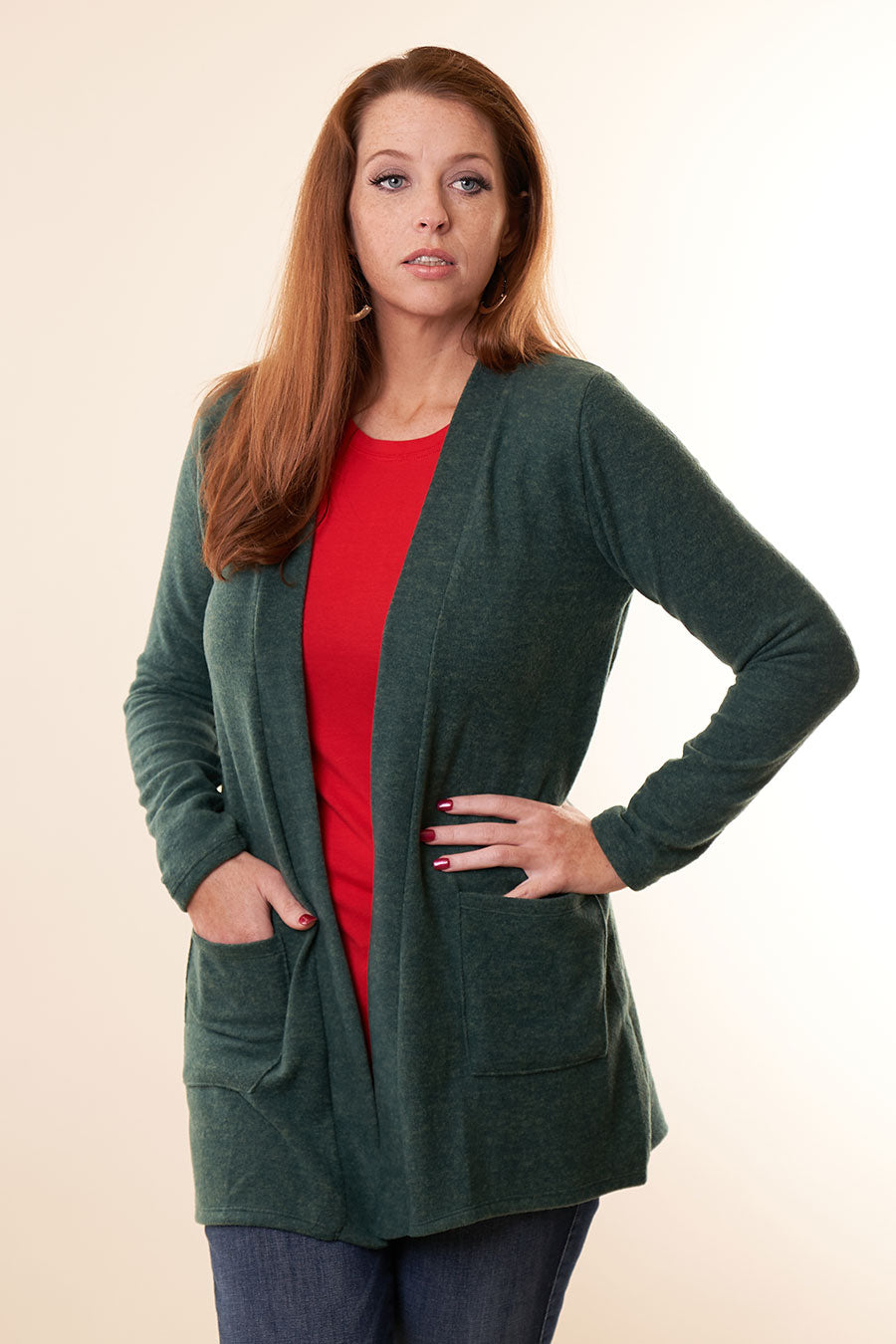 Living It Easy Long Sleeve Cardigan Front