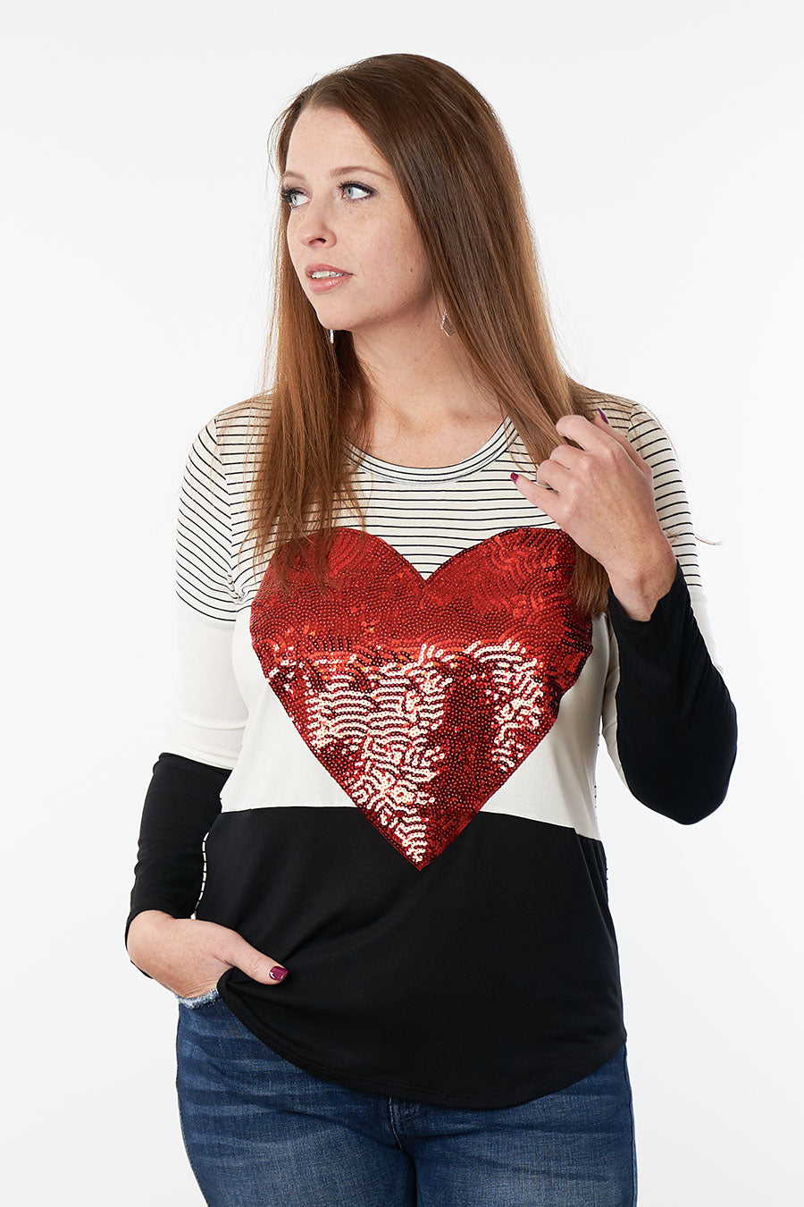 Looks Like Love Long Sleeve Top Front