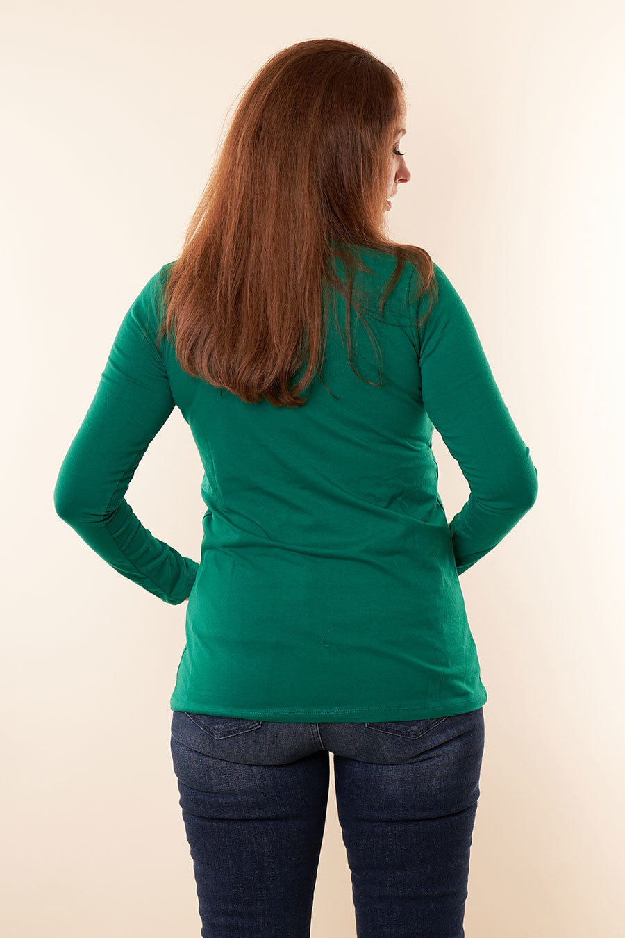 Merry And Bright Long Sleeve Top Green Back
