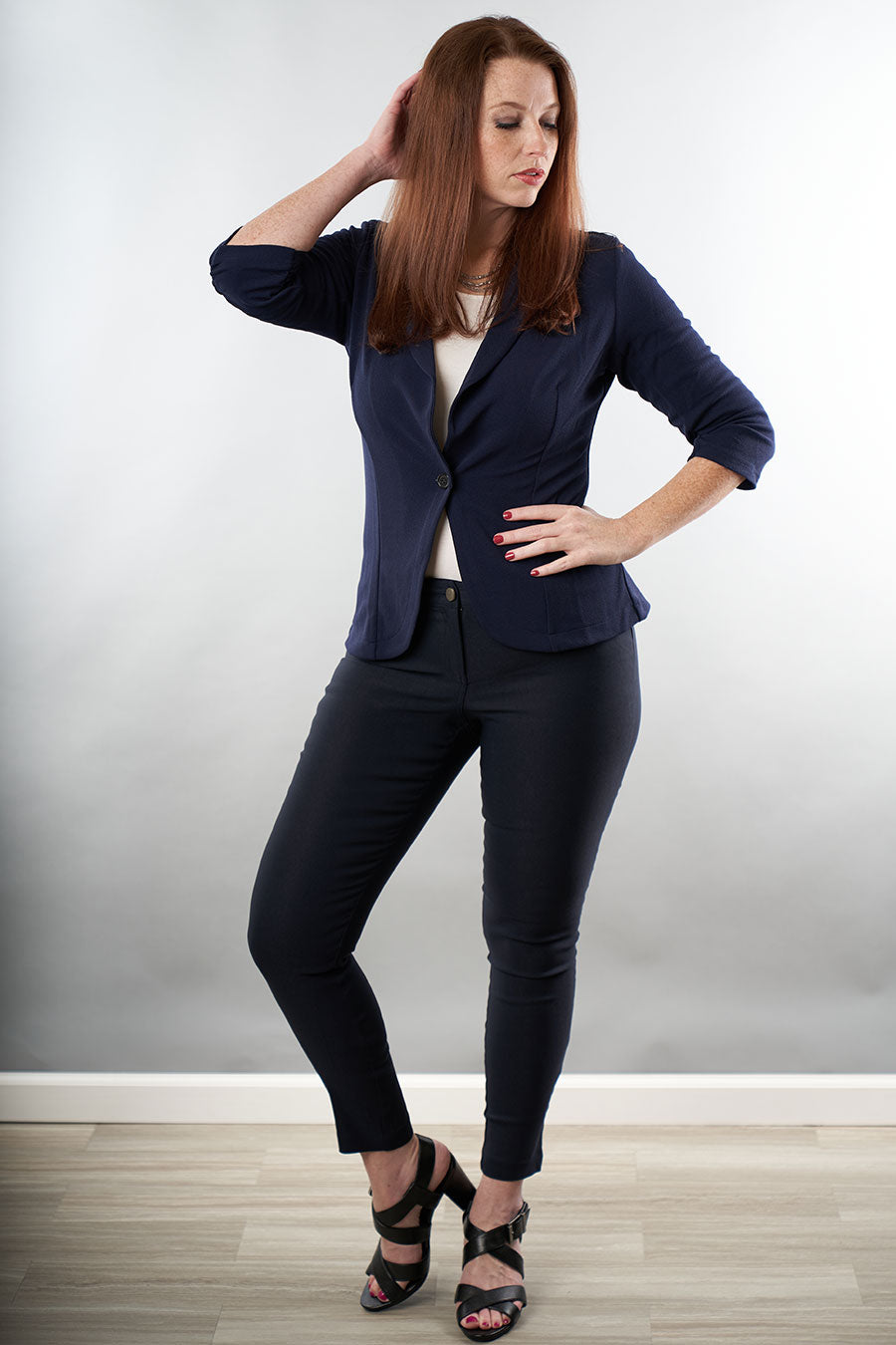 Navy Skinny Stretch Jeggings Example