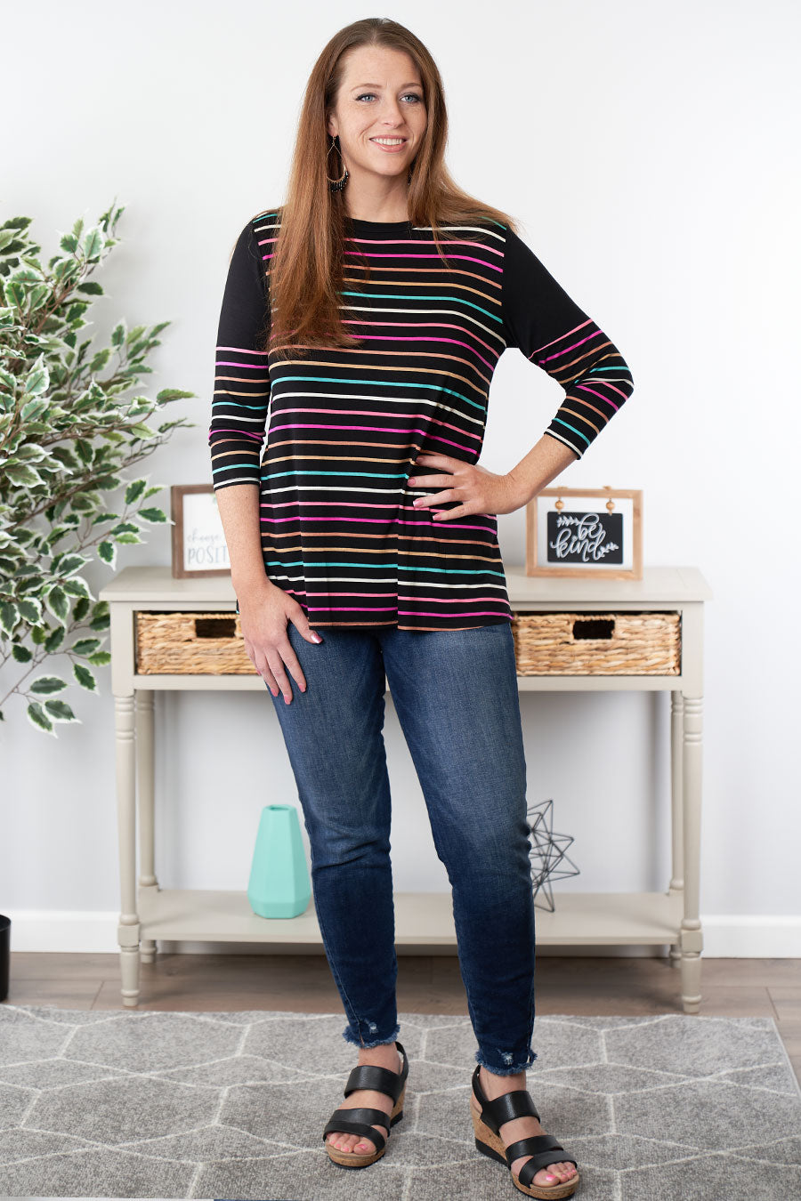 Starts With A Smile Long Sleeve Top Front