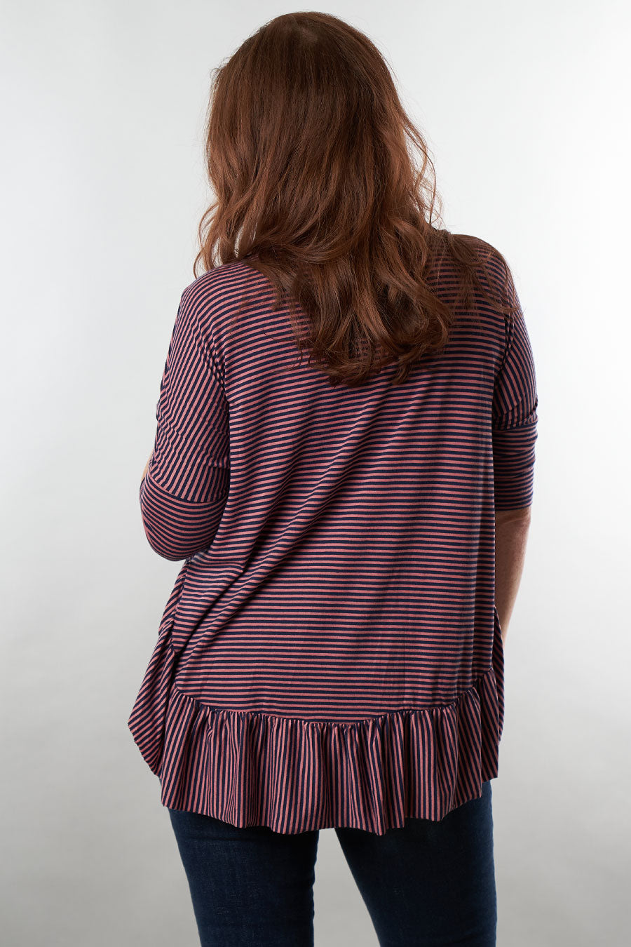 Straight &amp; Narrow Striped Top Back