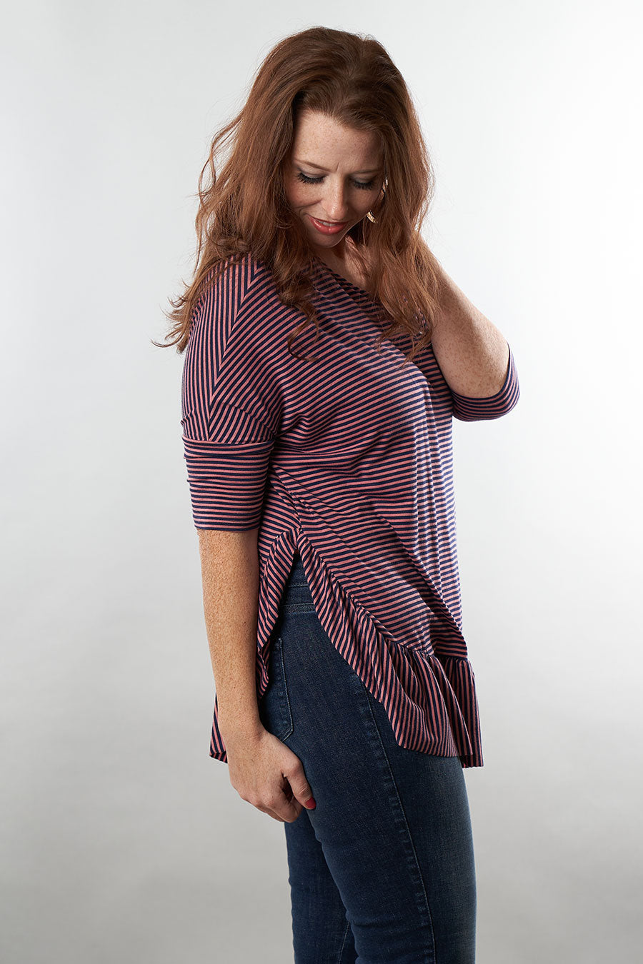 Straight &amp; Narrow Striped Top Side