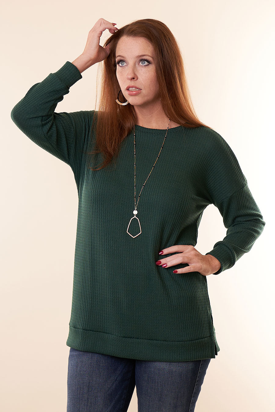 This Is The One Waffle Top Tunic