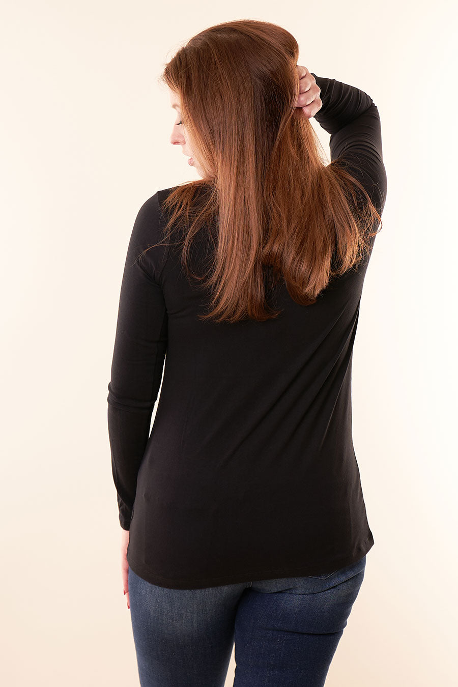 Won&#39;t Let You Down Long Sleeve Top Back Black